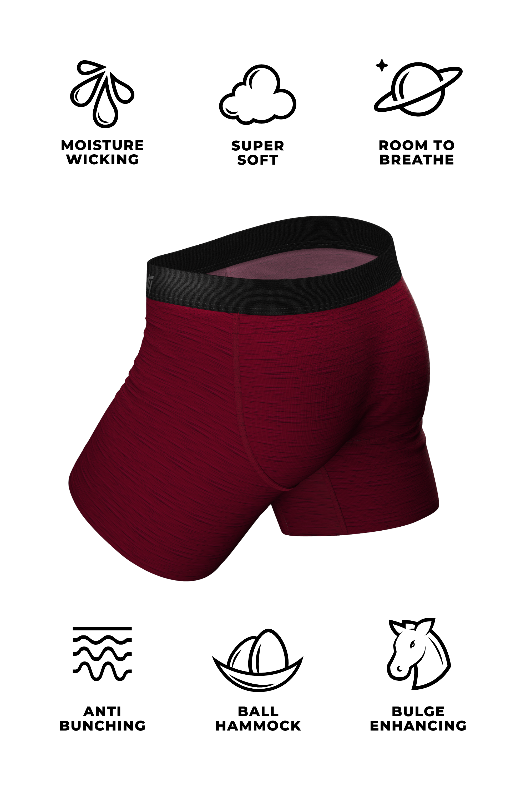 The Mars Landing | Red Space Dye Ball Hammock® Boxer Briefs - Shinesty