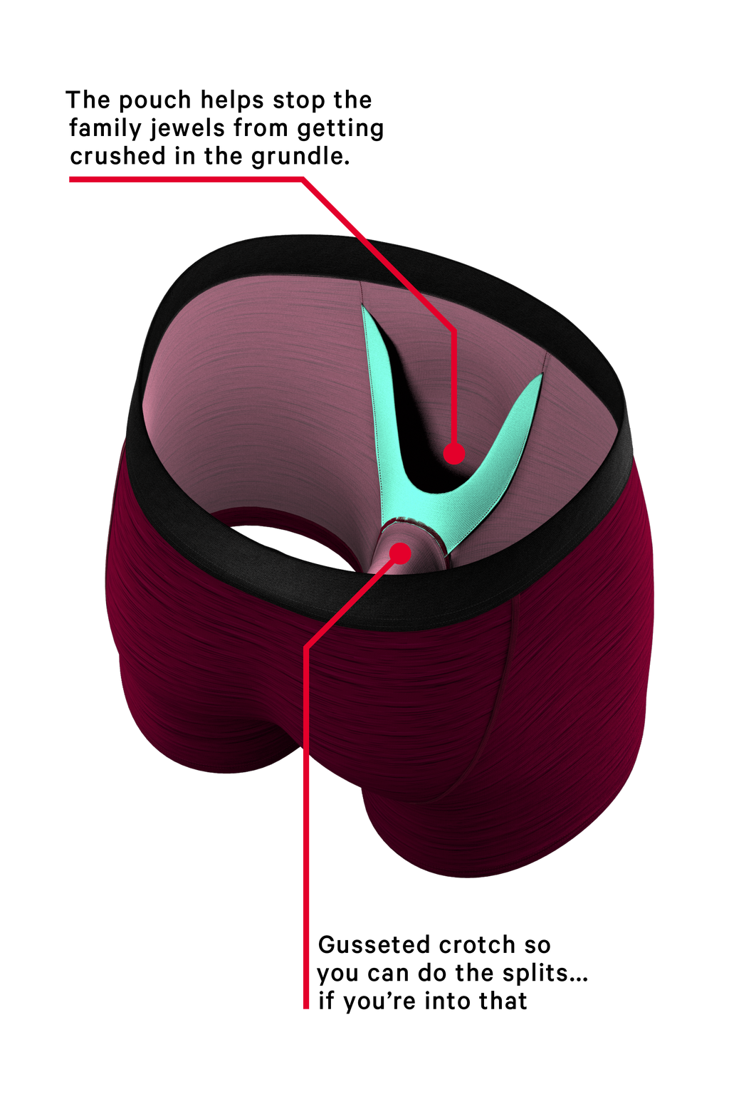 The Mars Landing | Red Space Dye Ball Hammock® Boxer Briefs - Shinesty