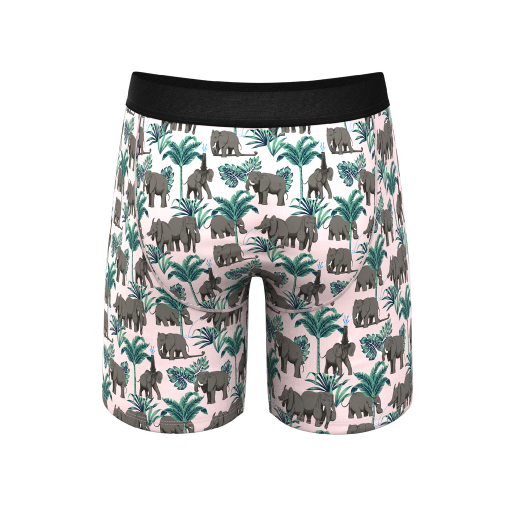 The Maximus | Tropical Elephant Ball Hammock® Boxer - Long Leg - Shinesty