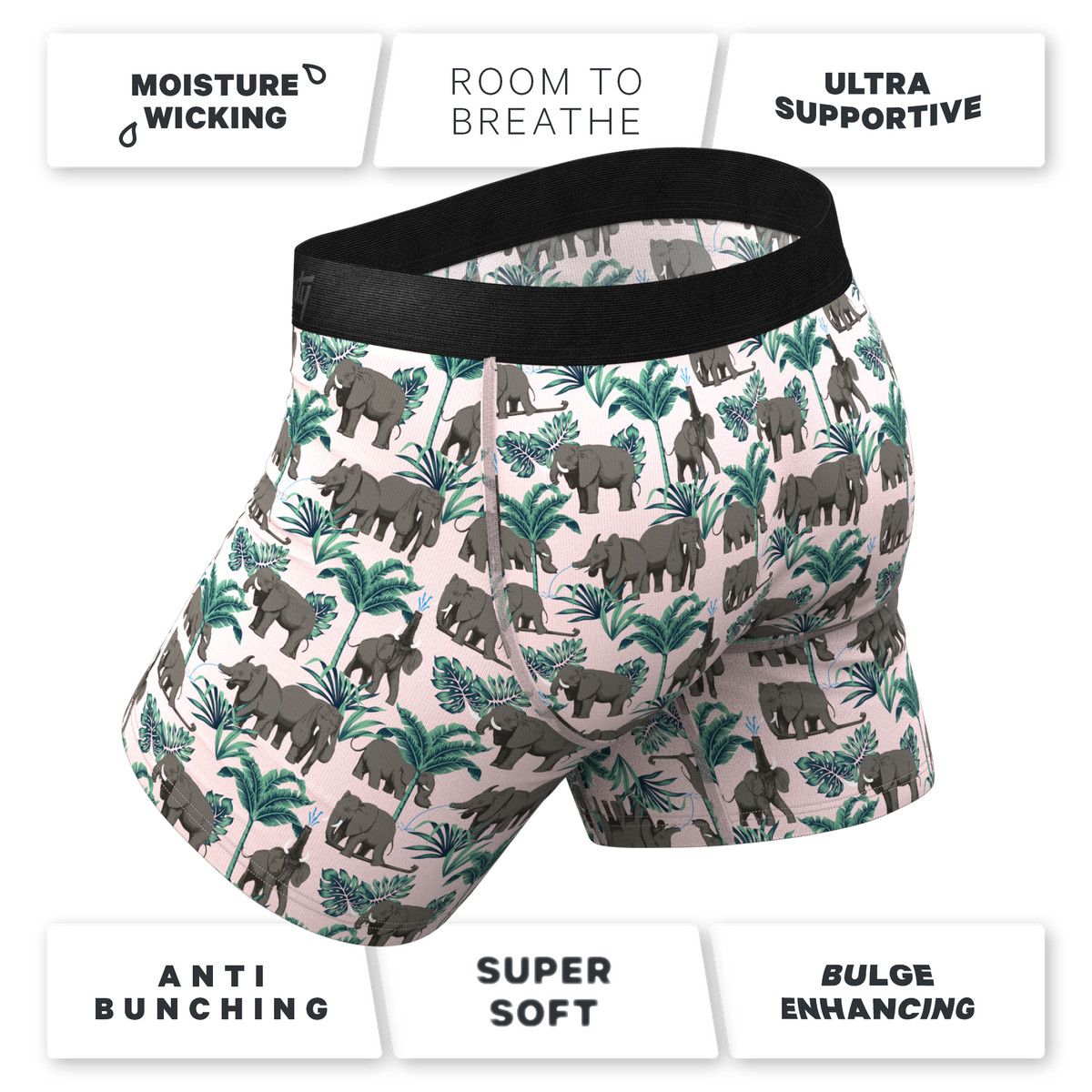 The Maximus | Tropical Elephant Ball Hammock® Pouch Underwear - Shinesty