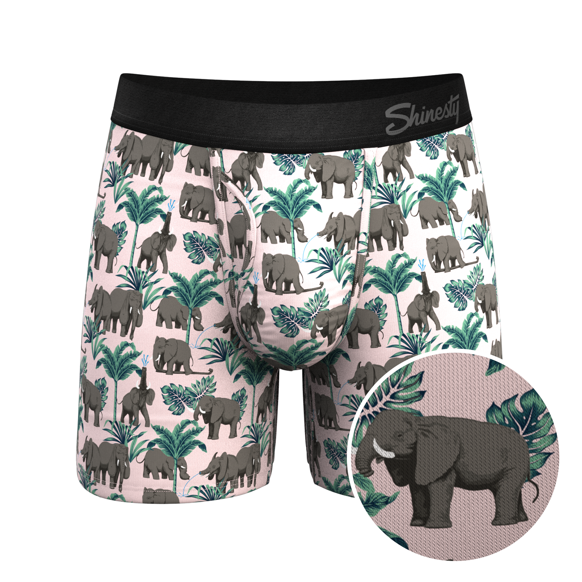 The Maximus | Tropical Elephant Ball Hammock® Pouch Underwear With Fly - Shinesty