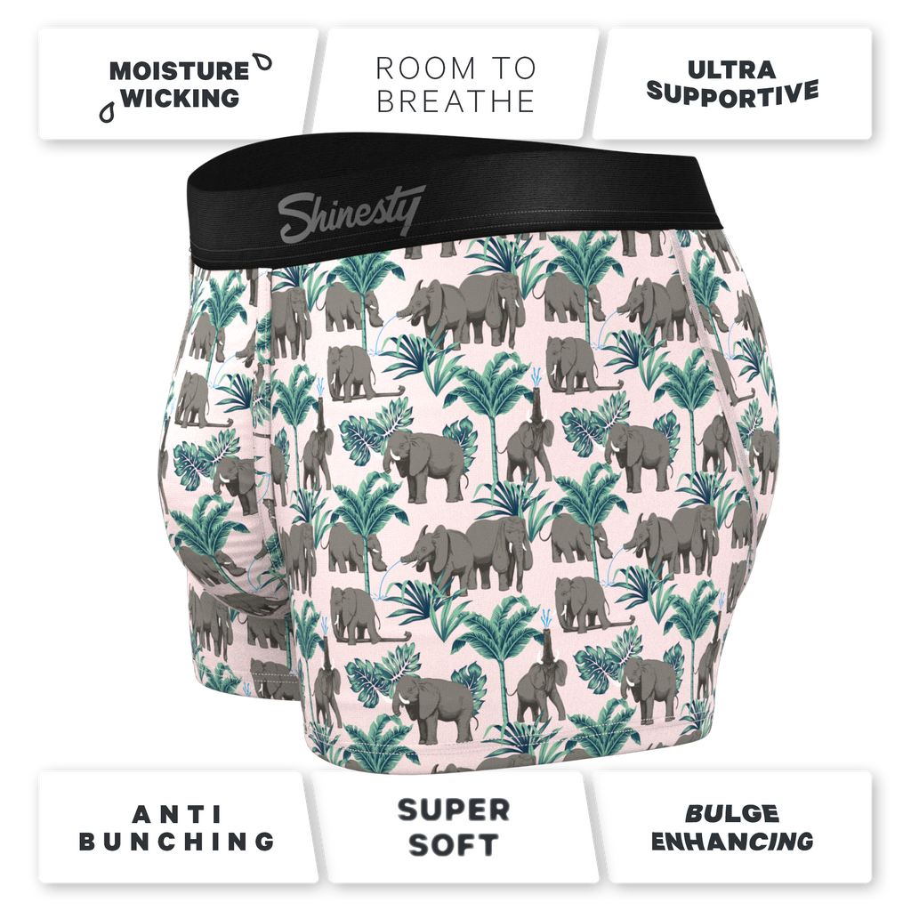 The Maximus | Tropical Elephant Ball Hammock® Pouch Trunks Underwear - Shinesty