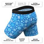 The Melt In Your Mouth | Glow In The Dark Naughty Snowflakes Ball Hammock® Boxer - Long Leg - Shinesty