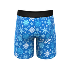 The Melt In Your Mouth | Glow In The Dark Naughty Snowflakes Ball Hammock® Boxer - Long Leg - Shinesty