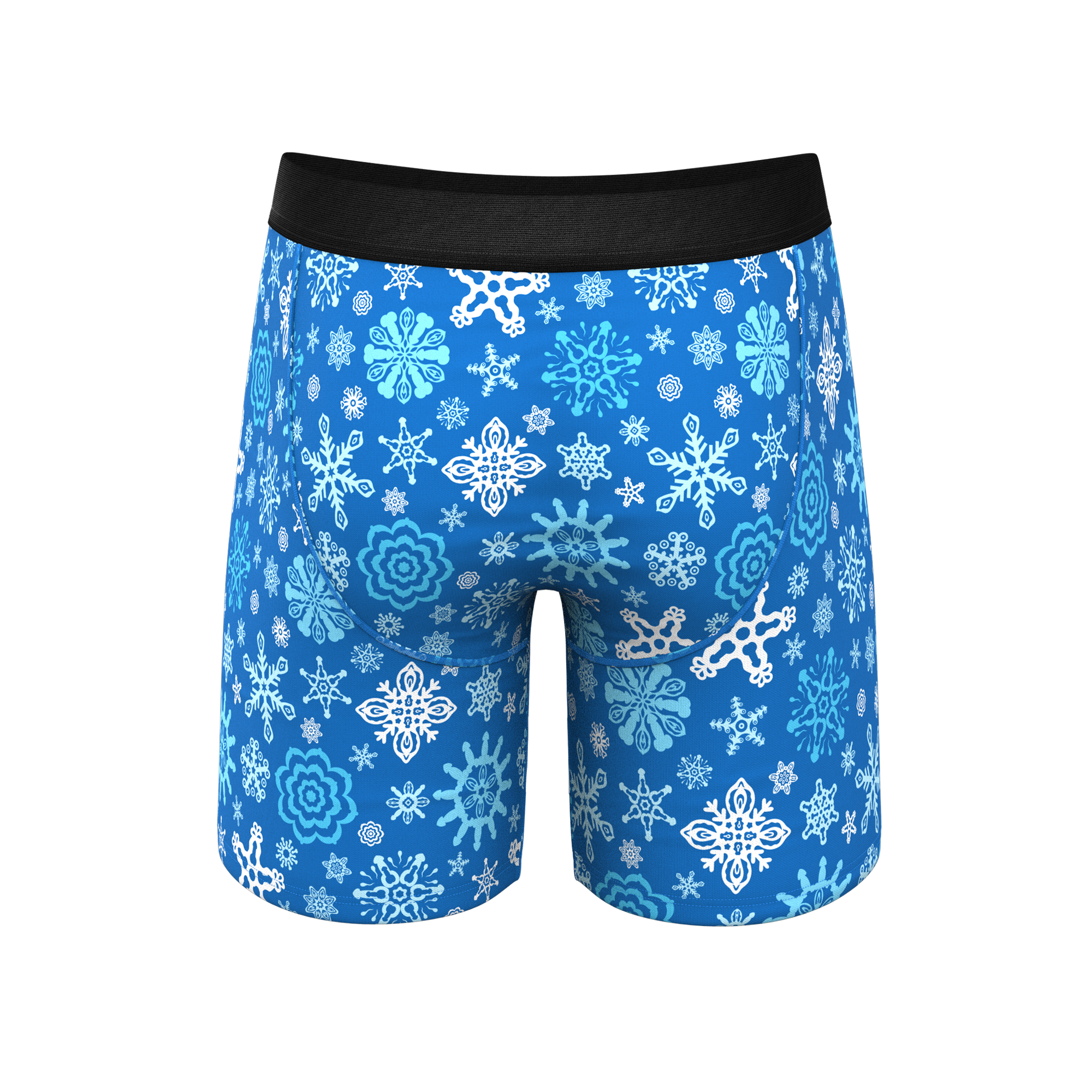 The Melt In Your Mouth | Glow In The Dark Naughty Snowflakes Ball Hammock® Boxer - Long Leg - Shinesty