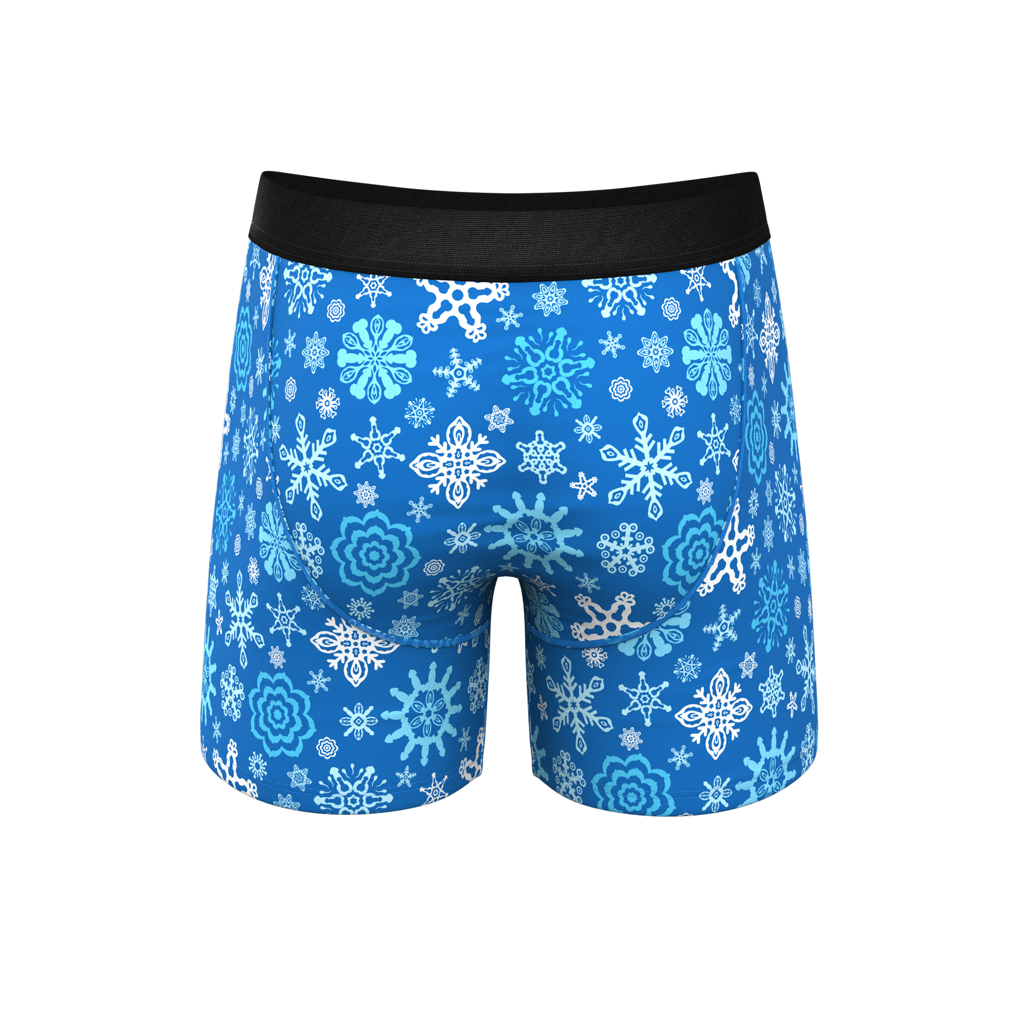 The Melt In Your Mouth | Glow in the Dark Naughty Snowflakes Ball Hammock® Pouch Underwear With Fly - Shinesty