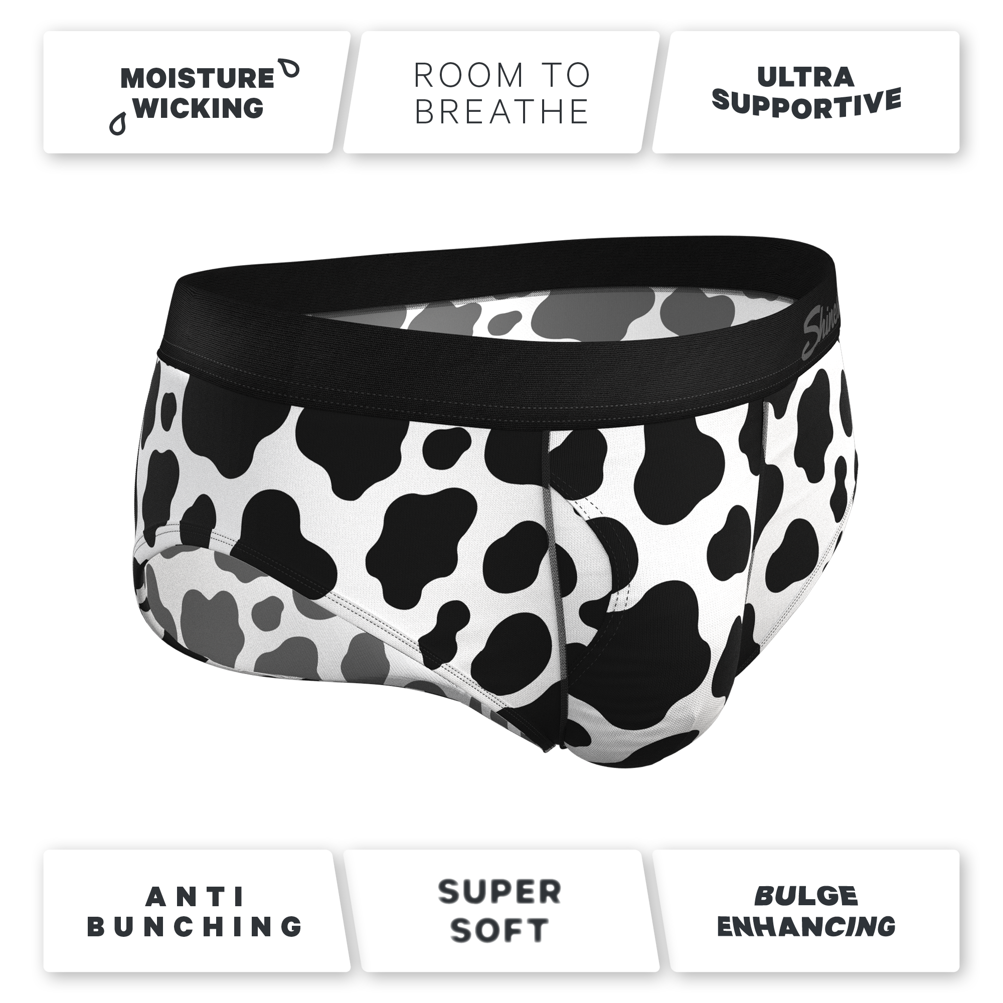 The Milk Me | Cow Print Ball Hammock® Pouch Underwear Briefs - Shinesty