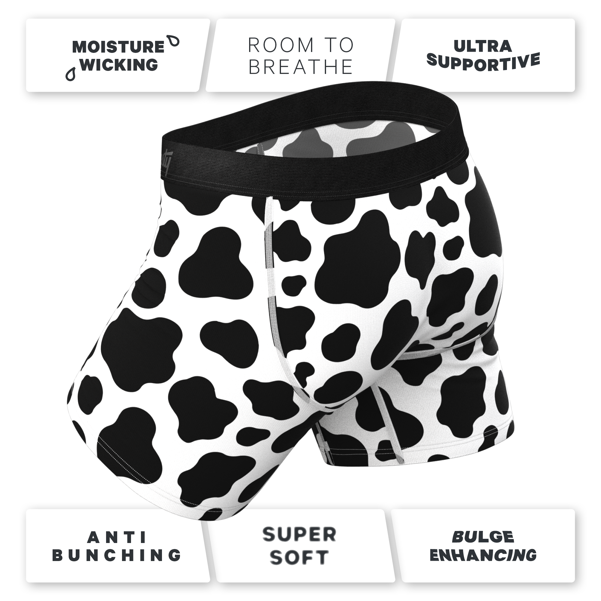 The Milk Me | Cow Print Ball Hammock® Pouch Underwear - Shinesty