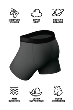 The Coal Miner | Dark Gray Ball Hammock® Pouch Underwear - Shinesty