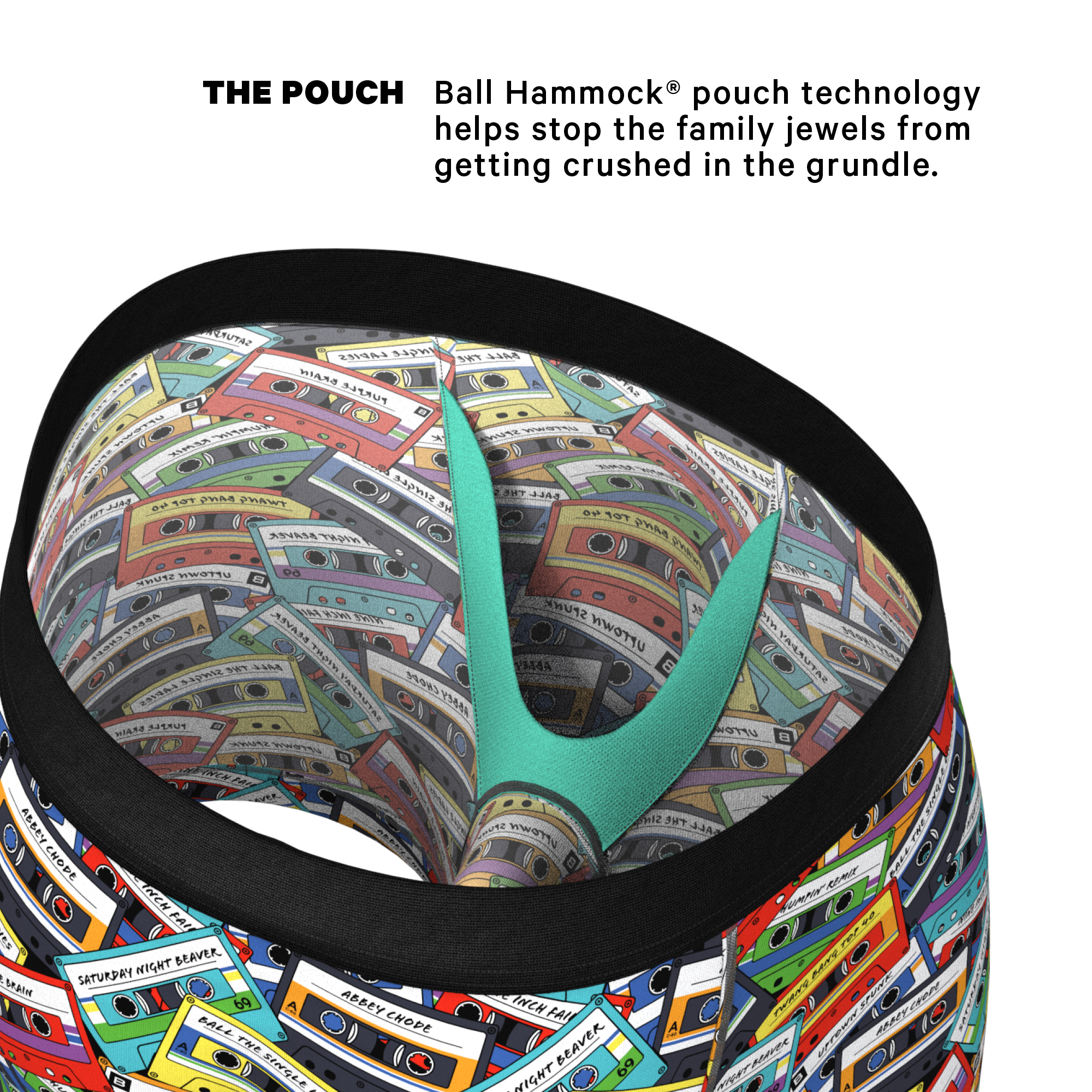 The Mixtape | Cassette Tapes Ball Hammock® Pouch Underwear - Shinesty