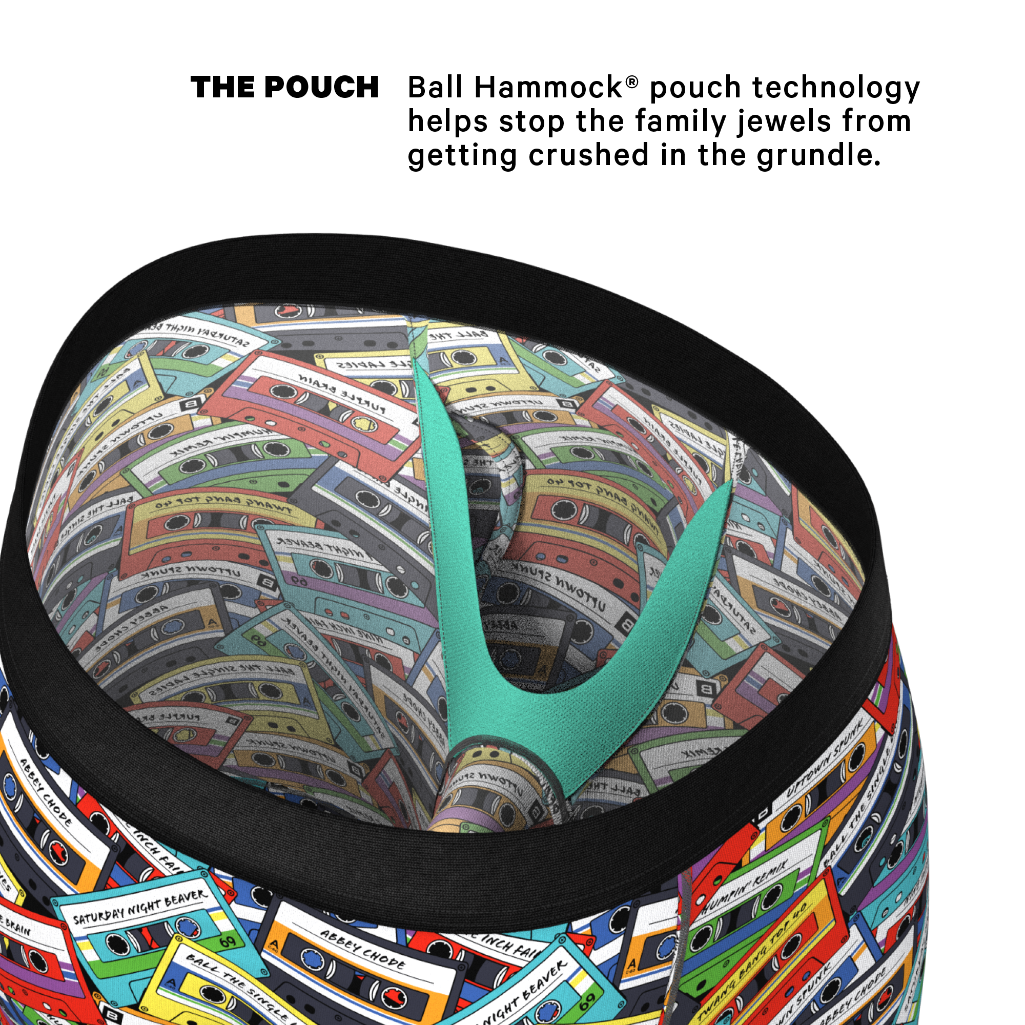 The Mixtape | Cassette Tapes Ball Hammock® Boxer - Long Leg - Shinesty