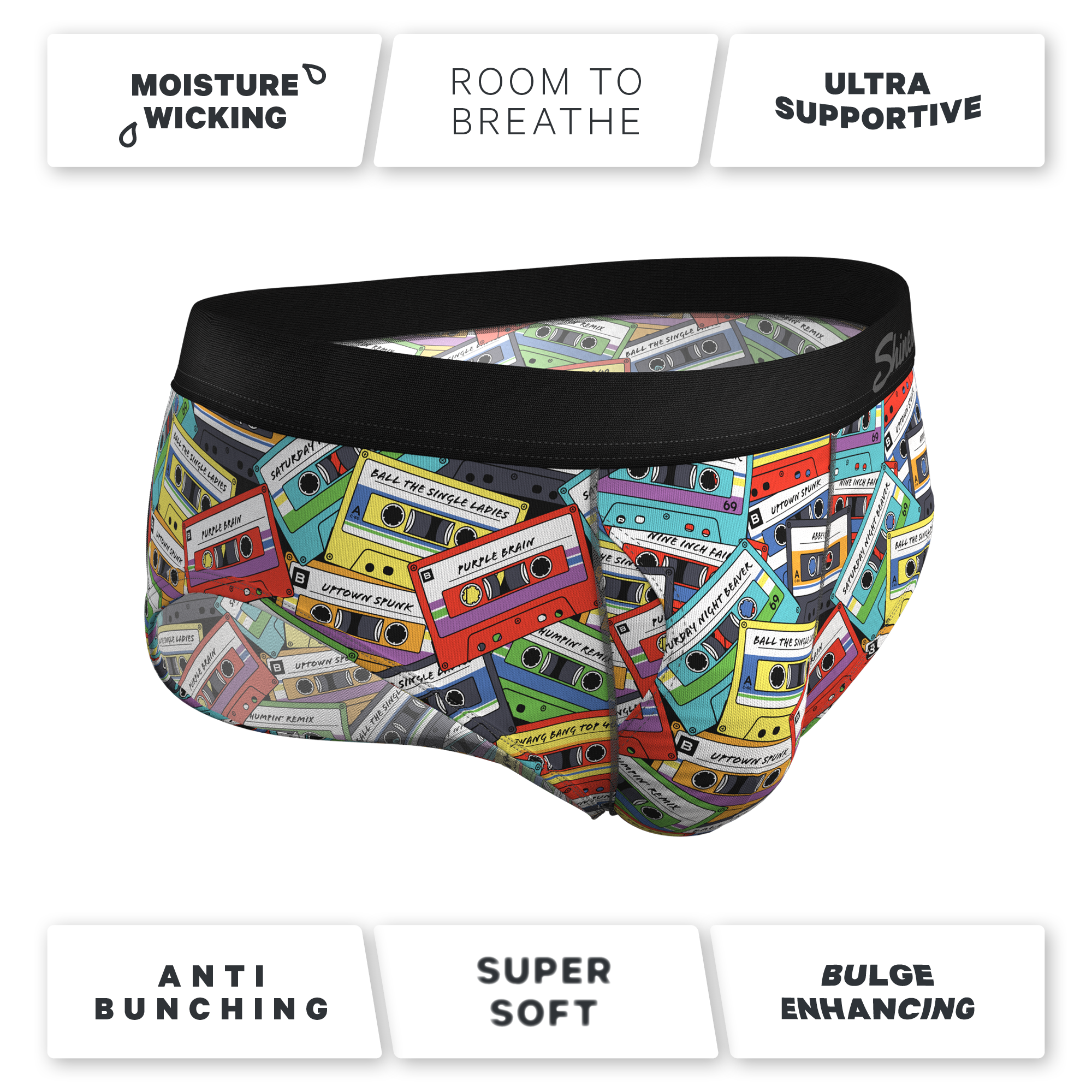 The Mixtape | Cassette Tapes Ball Hammock® Pouch Underwear Briefs - Shinesty