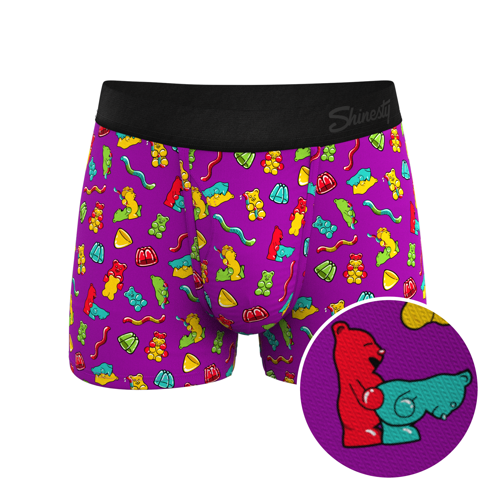 The Naughty Bears | Gummy Bear Ball Hammock® Pouch Trunks Underwear - Shinesty