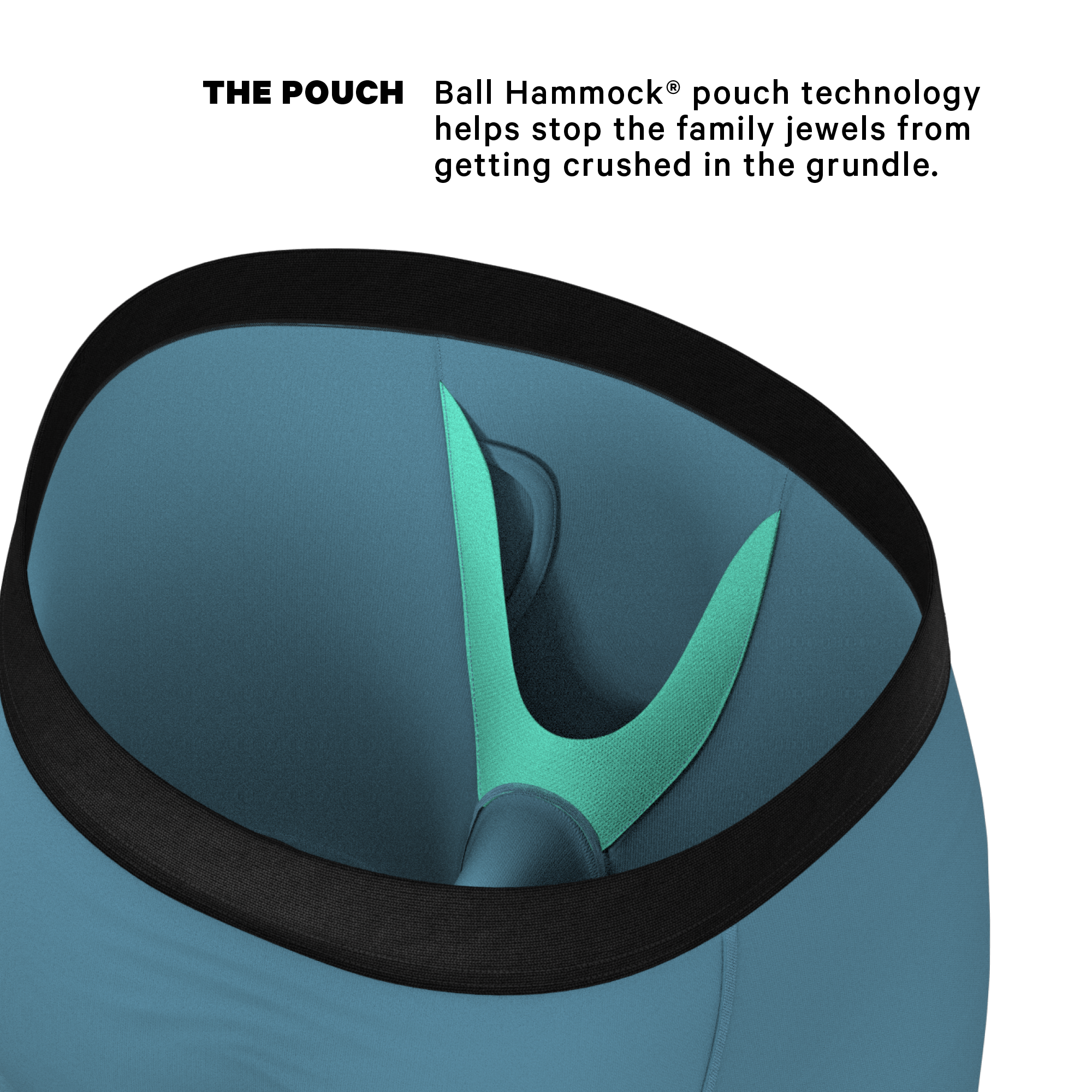 The Neptune | Slate Blue Ball Hammock® Boxer - Long Leg - Shinesty