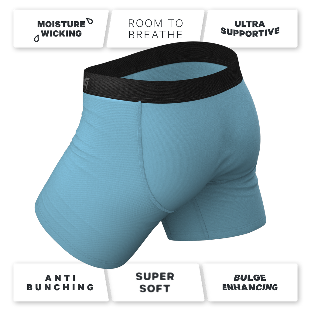 The Neptune | Slate Blue Ball Hammock® Pouch Underwear With Fly - Shinesty
