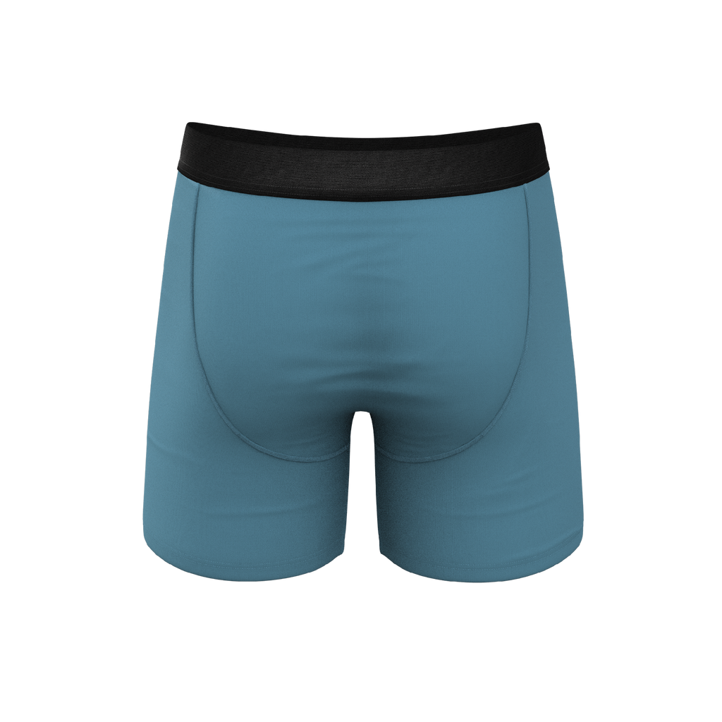 The Neptune | Slate Blue Ball Hammock® Pouch Underwear With Fly - Shinesty