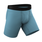 The Neptune | Slate Blue Ball Hammock® Boxer - Long Leg - Shinesty