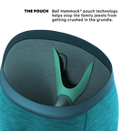 The Nerves of Teal | Teal Heather Ball Hammock® Boxer - Long Leg - Shinesty