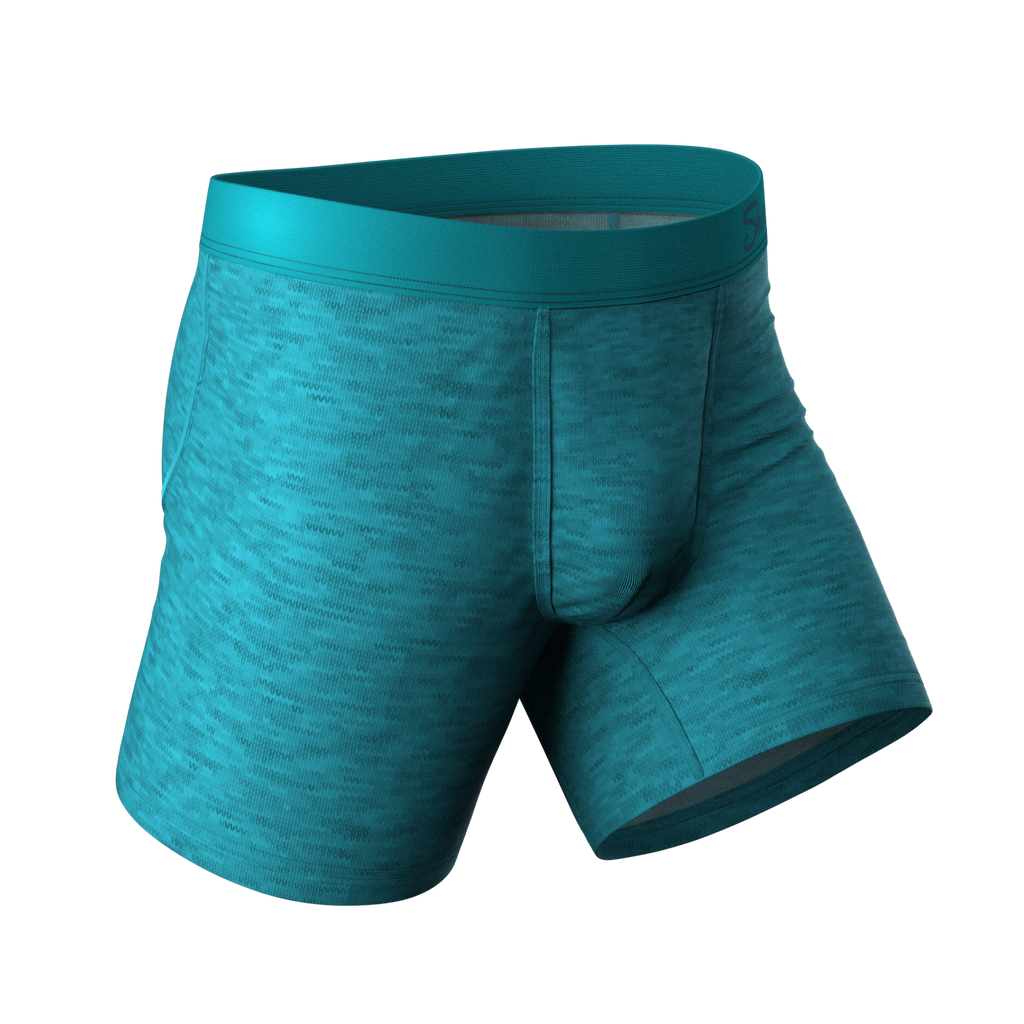 The Nerves of Teal | Teal Heather Ball Hammock® Pouch Underwear - Shinesty