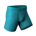 The Nerves of Teal | Teal Heather Ball Hammock® Pouch Underwear - Shinesty