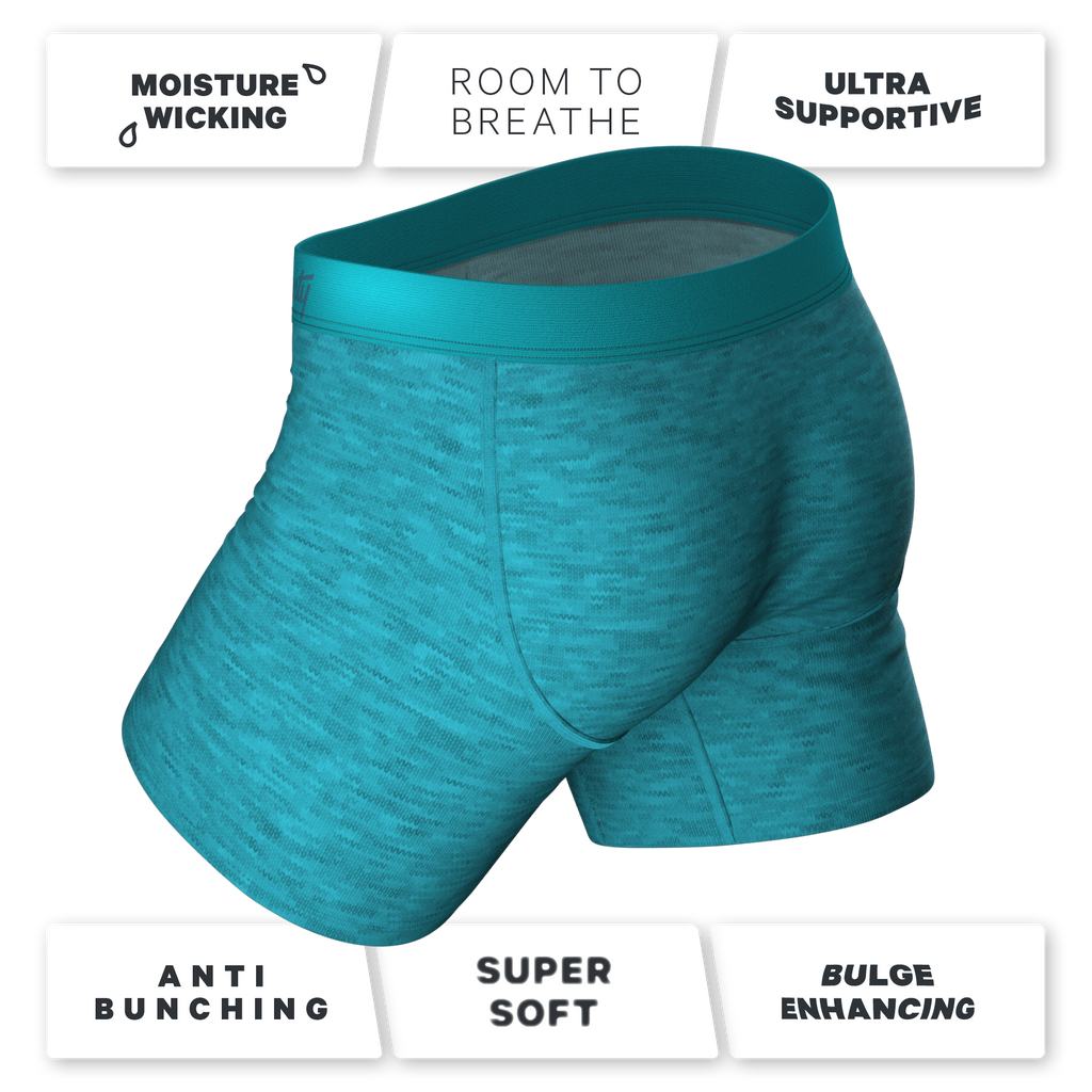 The Nerves of Teal | Teal Heather Ball Hammock® Pouch Underwear - Shinesty