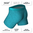 The Nerves of Teal | Teal Heather Ball Hammock® Pouch Underwear - Shinesty