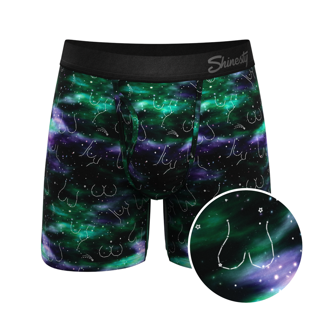 The Milky Way | Northern Lights Ball Hammock® Pouch Underwear With Fly - Shinesty