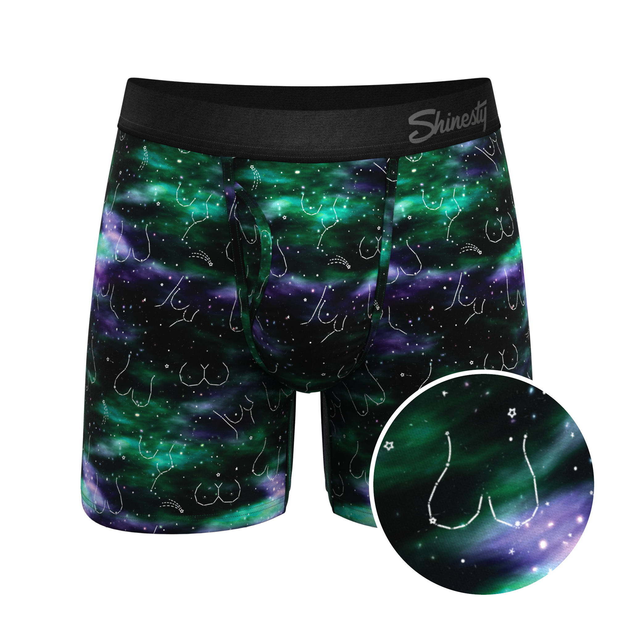 The Milky Way | Northern Lights Ball Hammock® Pouch Underwear With Fly - Shinesty