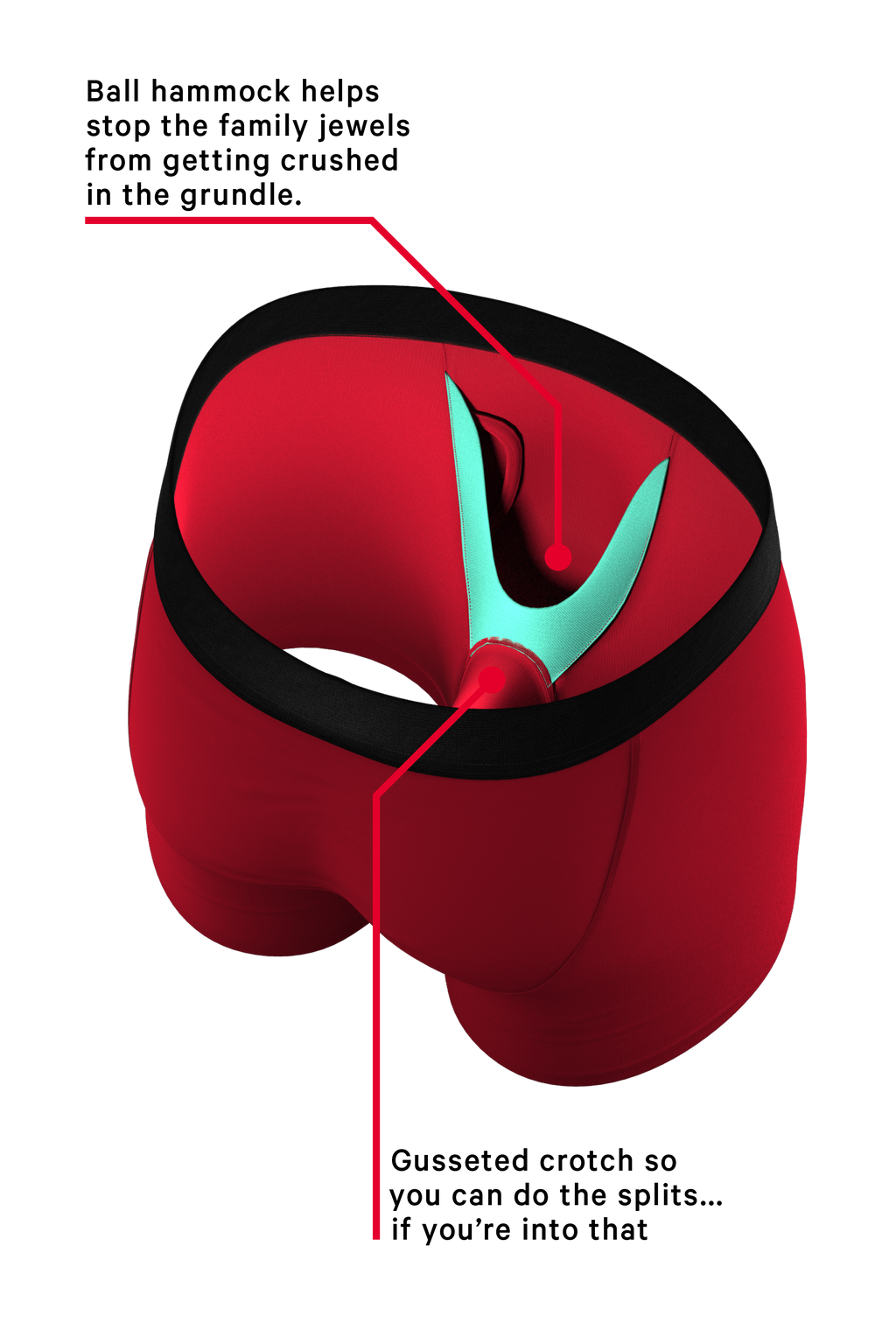 The Nutcrack-Him | Holiday Ball Hammock® Pouch Underwear With Fly - Shinesty