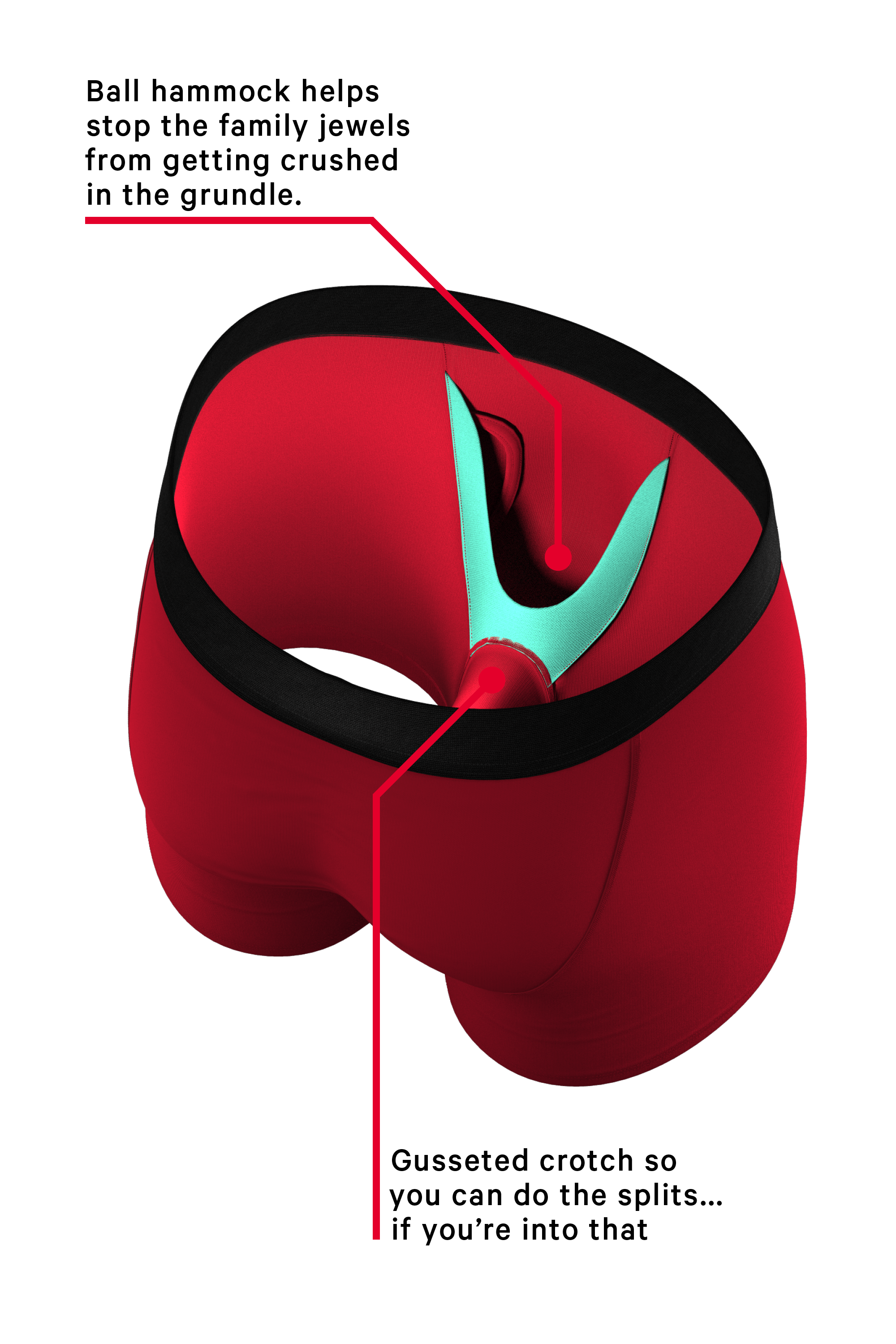 The Nutcrack-Him | Holiday Ball Hammock® Pouch Underwear With Fly - Shinesty