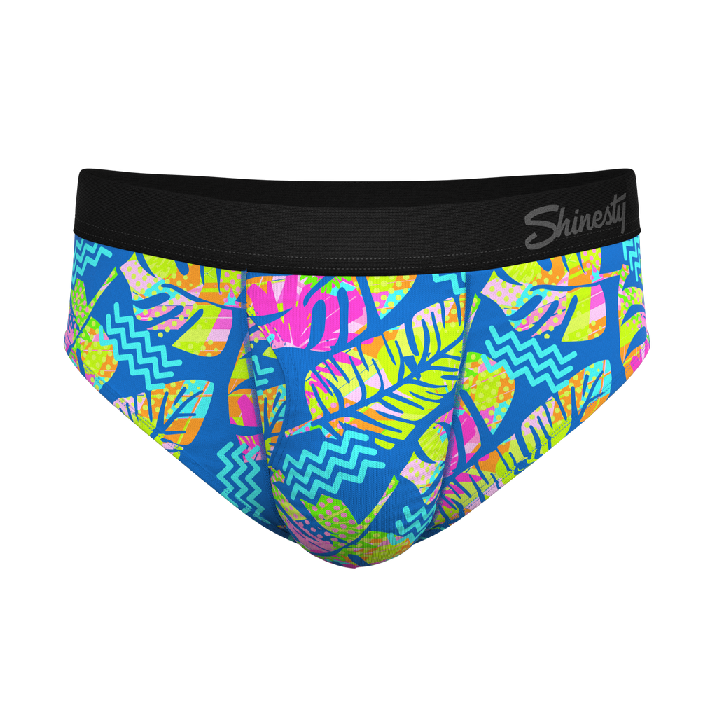 The Oahu Rendezvous | Tropical Leaves Ball Hammock® Pouch Underwear Briefs - Shinesty