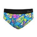 The Oahu Rendezvous | Tropical Leaves Ball Hammock® Pouch Underwear Briefs - Shinesty