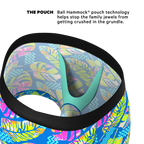 The Oahu Rendezvous | Tropical Leaves Ball Hammock® Pouch Trunks Underwear - Shinesty