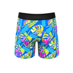 The Oahu Rendezvous | Tropical Leaves Ball Hammock® Pouch Underwear - Shinesty