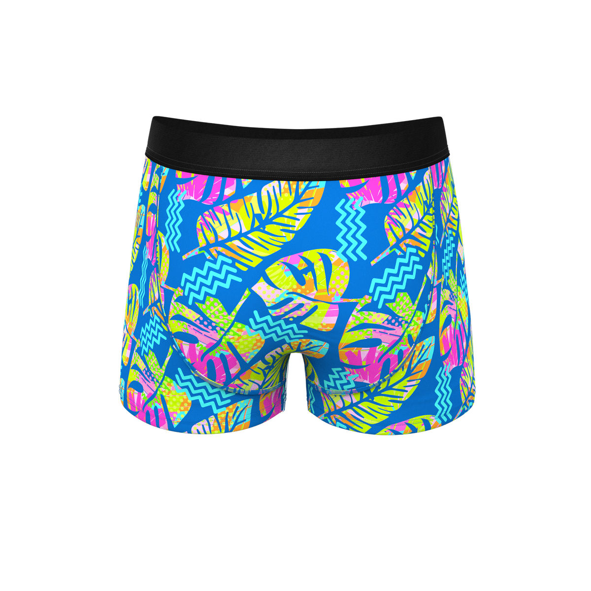 The Oahu Rendezvous | Tropical Leaves Ball Hammock® Pouch Trunks Underwear - Shinesty