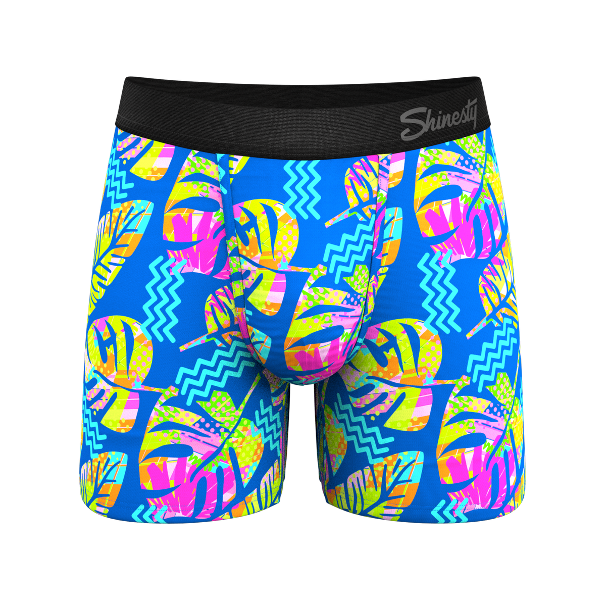 The Oahu Rendezvous | Tropical Leaves Ball Hammock® Pouch Underwear - Shinesty