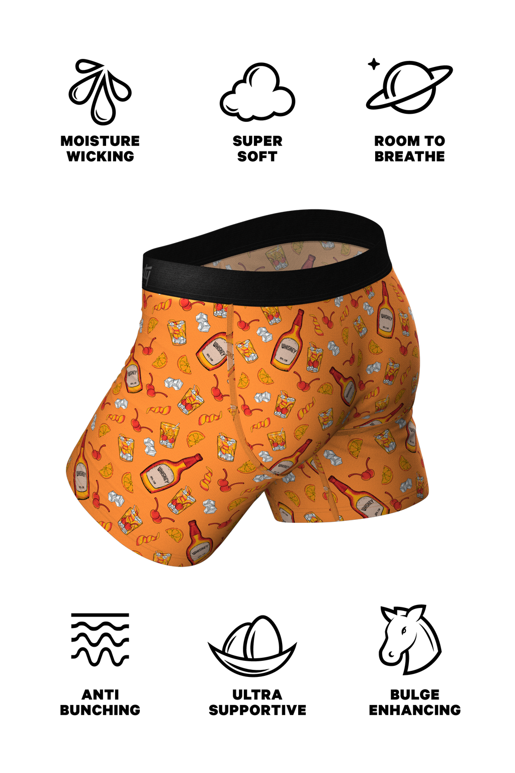 The Old Fashioned | Whiskey Ball Hammock® Pouch Underwear With Fly - Shinesty