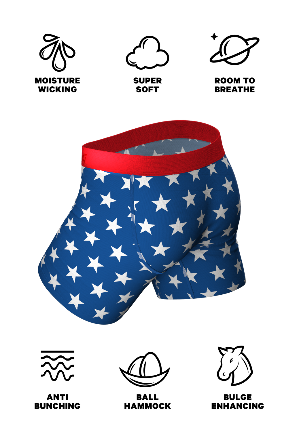 The Inferno | Torch & Flags Ball Hammock® Boxer Briefs With Fly - Shinesty