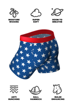 The Inferno | Torch & Flags Ball Hammock® Boxer Briefs With Fly - Shinesty