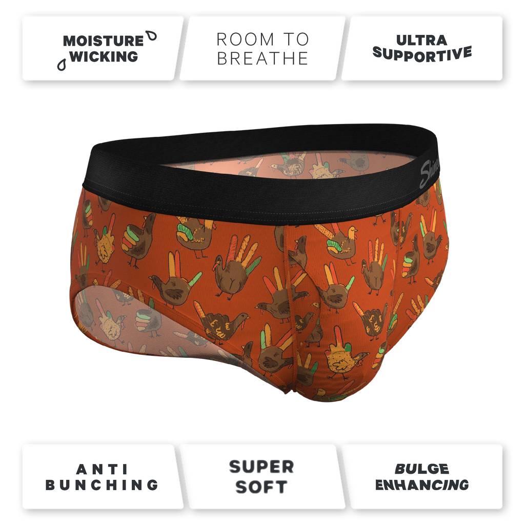 The Party Fowl | Thanksgiving Turkey Ball Hammock Pouch® Underwear Briefs - Shinesty