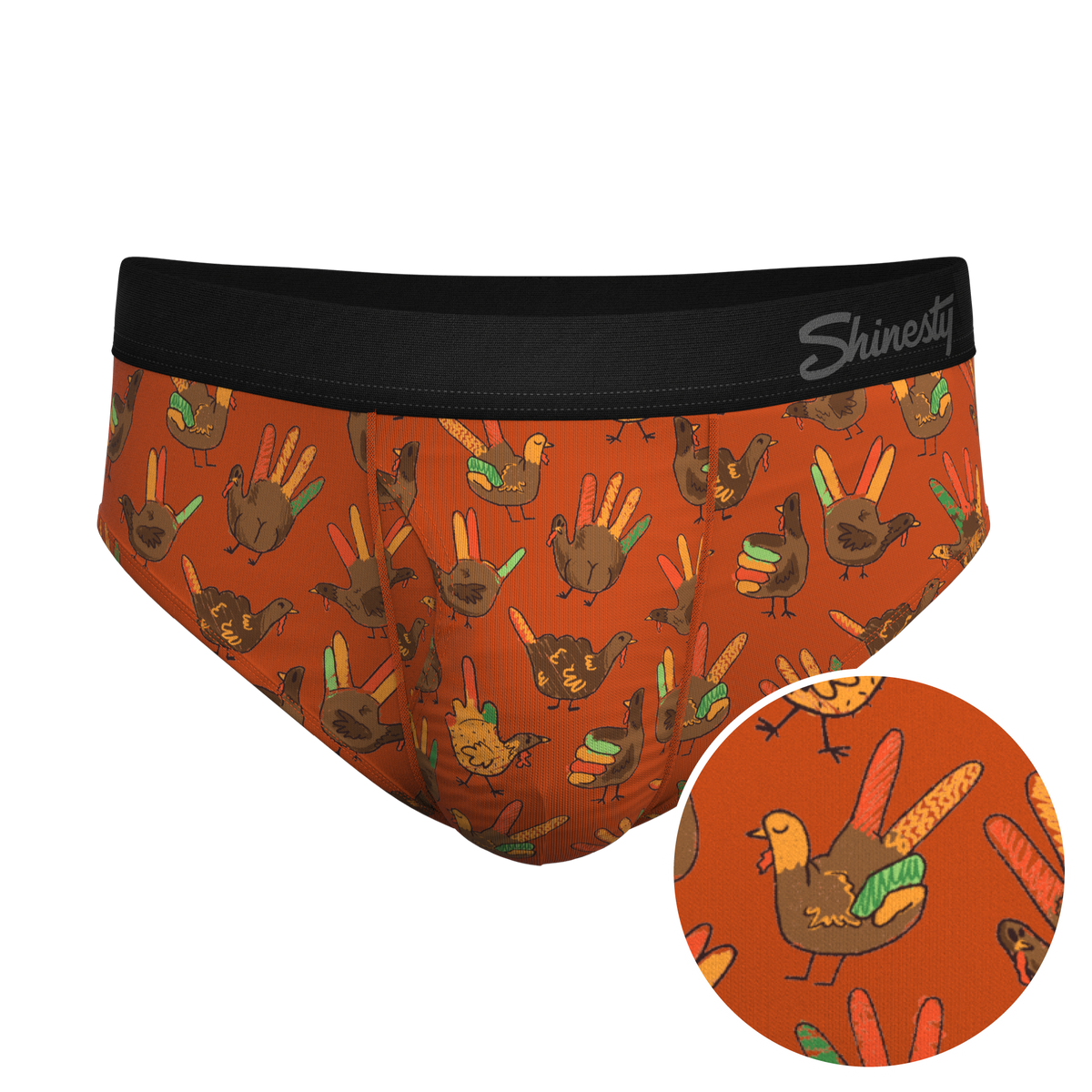 The Party Fowl | Thanksgiving Turkey Ball Hammock Pouch® Underwear Briefs - Shinesty