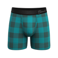 The Plaid And Simple | Green Buffalo Check Ball Hammock® Pouch Underwear - Shinesty