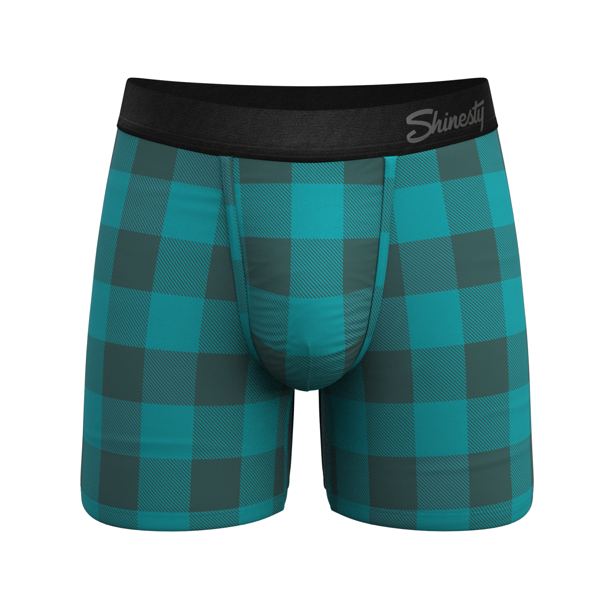 The Plaid And Simple | Green Buffalo Check Ball Hammock® Pouch Underwear - Shinesty