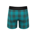 The Plaid And Simple | Green Buffalo Check Ball Hammock® Pouch Underwear - Shinesty