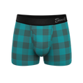 The Plaid And Simple | Green Buffalo Check Ball Hammock® Pouch Trunks Underwear - Shinesty