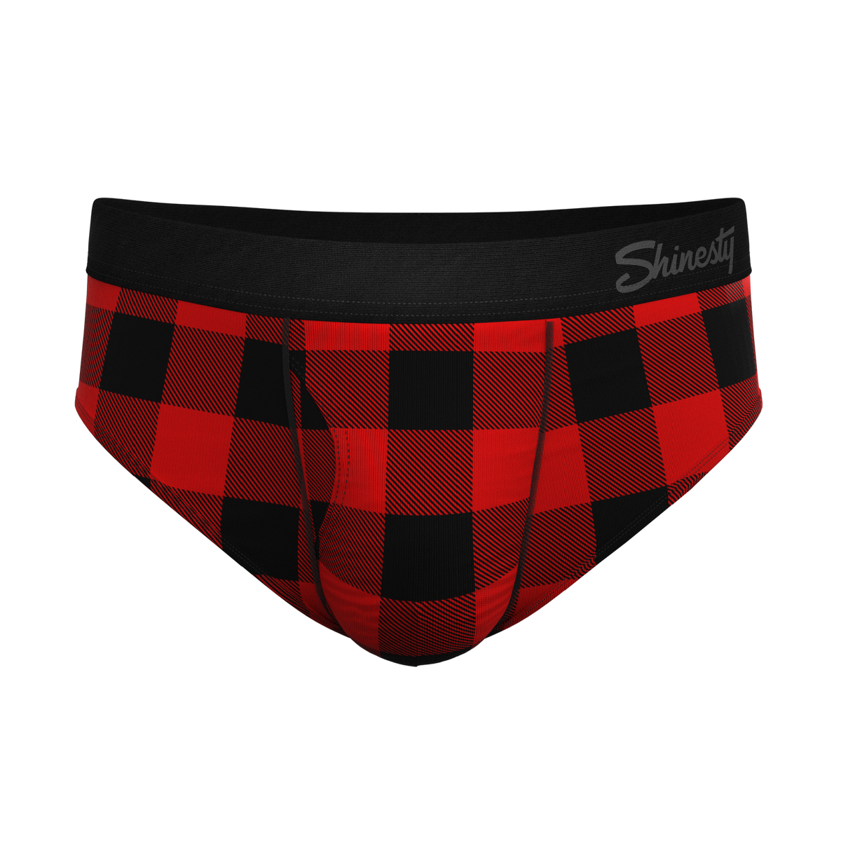 The Red & Black Lumberjack | Buffalo Check Ball Hammock® Pouch Underwear Briefs - Shinesty