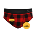 The Red & Black Lumberjack | Buffalo Check Ball Hammock® Pouch Underwear Briefs - Shinesty