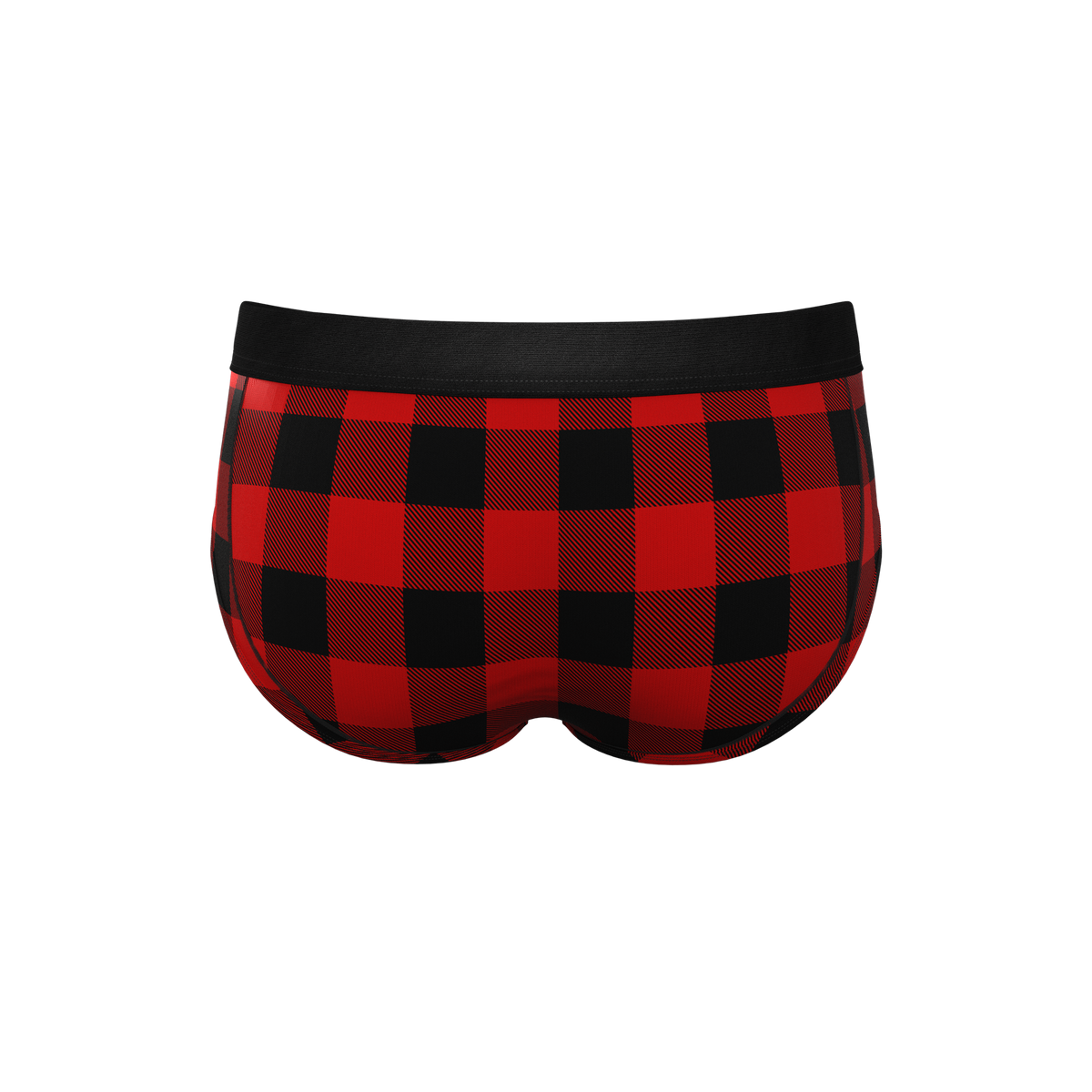 The Red & Black Lumberjack | Buffalo Check Ball Hammock® Pouch Underwear Briefs - Shinesty