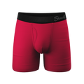 The Red Velvet | Dark Red Ball Hammock® Pouch Underwear With Fly - Shinesty