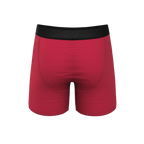 The Red Velvet | Dark Red Ball Hammock® Pouch Underwear With Fly - Shinesty
